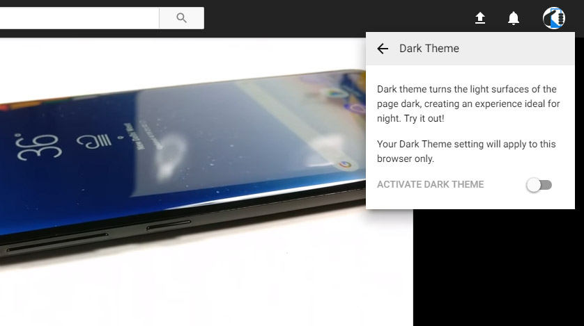 youtube dark mode how to