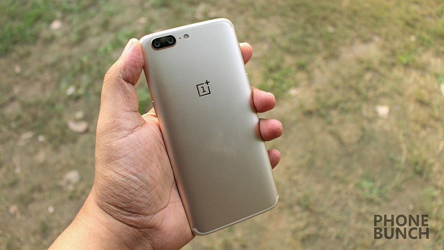 oneplus 5 soft gold back cameras