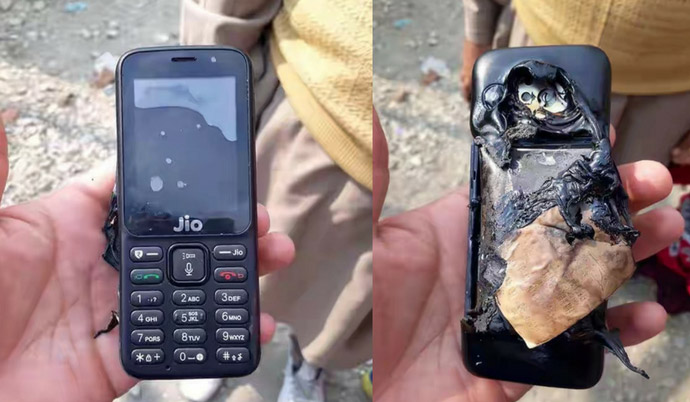 jioPhone Explosion Photo Kashmir India