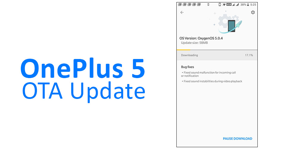 oneplus5 oxygenos 504 ota update