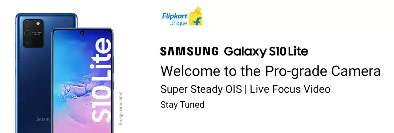 samsung s10 lite on flipkart