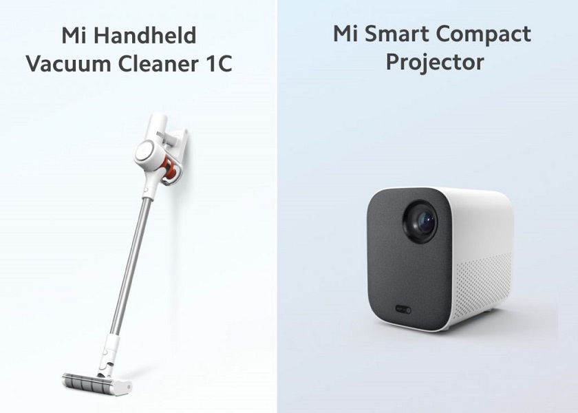 Mi Handheld Vacuum Cleaner 1C and Mi Smart Compact Projector