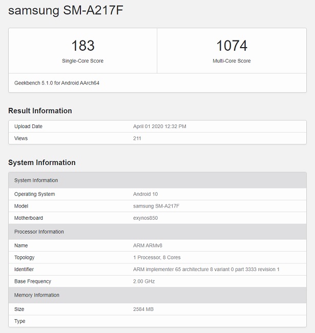 Samsung Galaxy A21 01