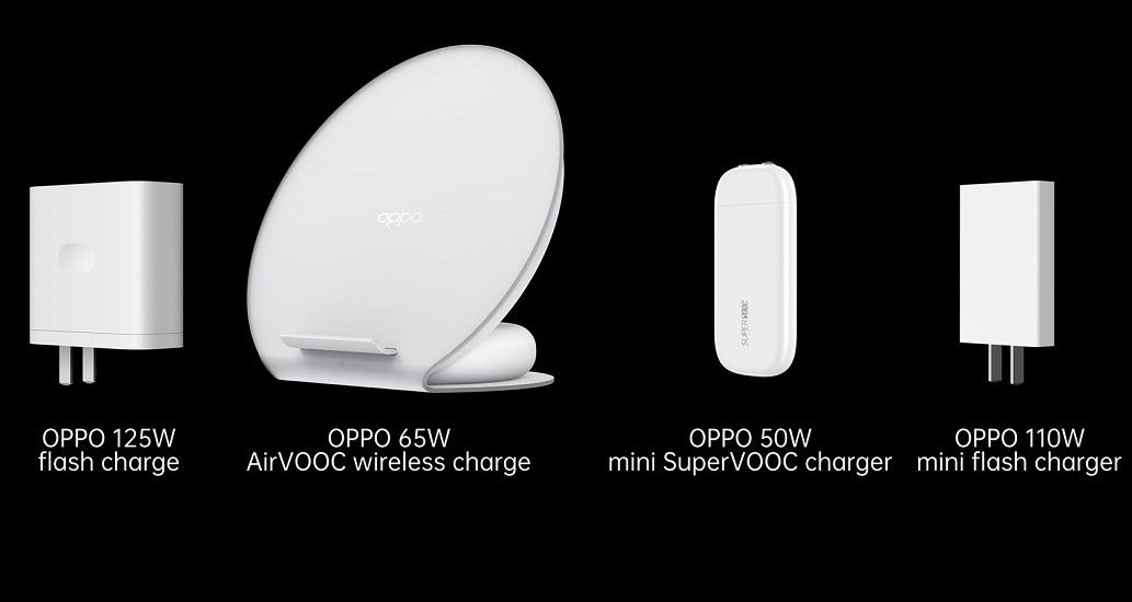 OPPO 125W flash charge 65W AirVOOC 50W mini SuperVOOC