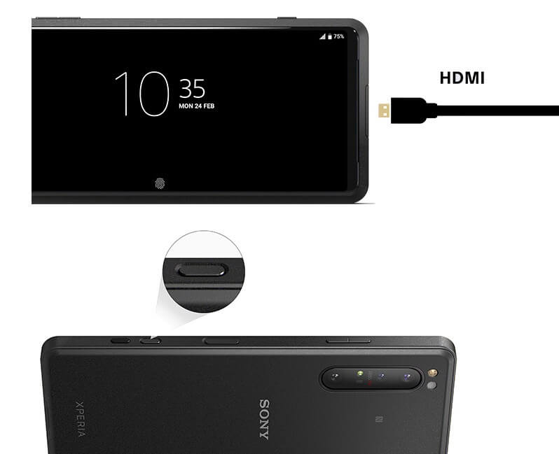 Xperia PRO HDMI Shortcut button