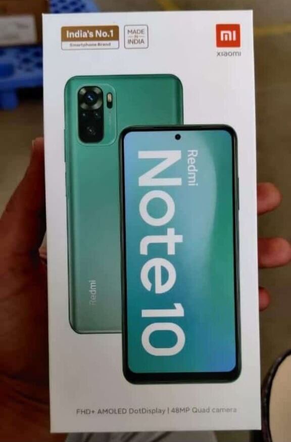 Redmi Note 10 series retail box