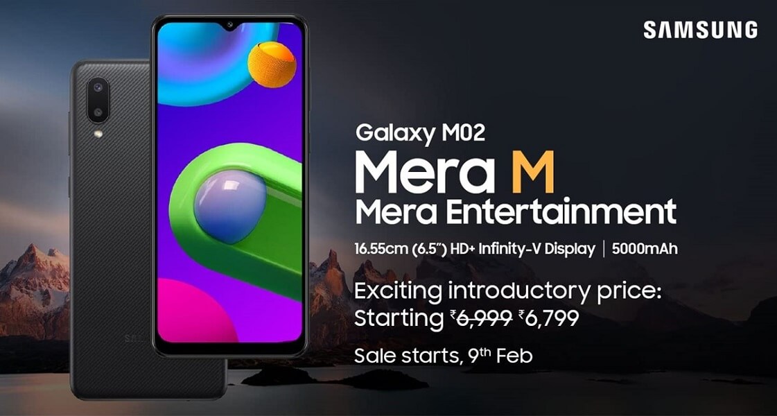 Samsung Galaxy M02 launch india