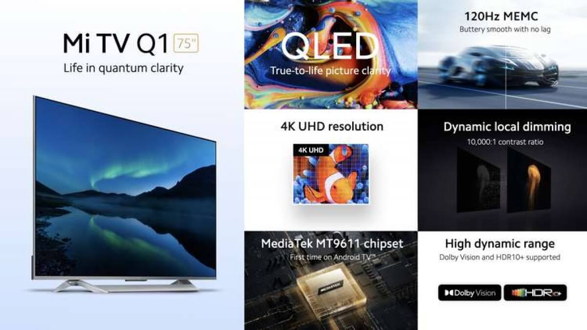 Xiaomi Mi TV Q1 75 features