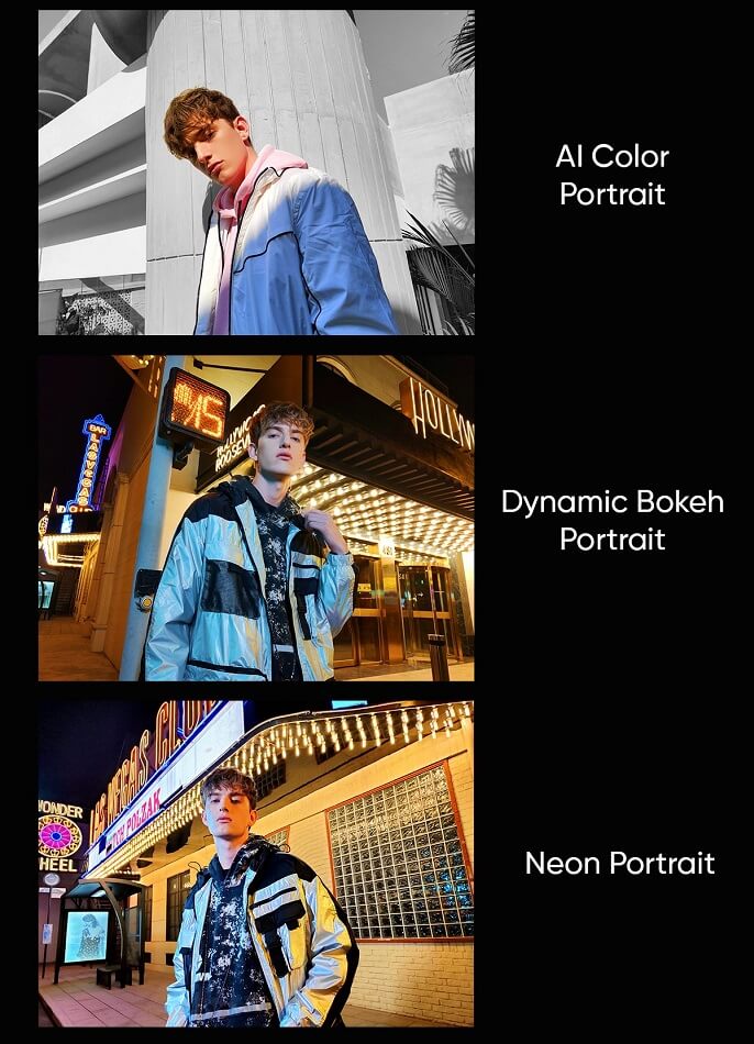 realme 8 series Neon Portrait Dynamic Bokeh Portrait AI Color Portrait