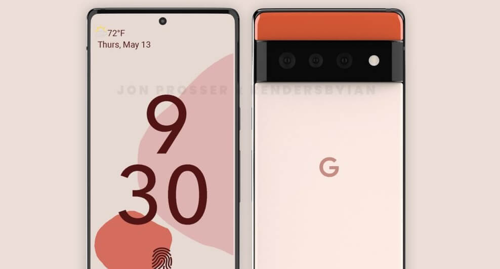 Google Pixel 6 and Pixel 6 pro 6 Renders leak