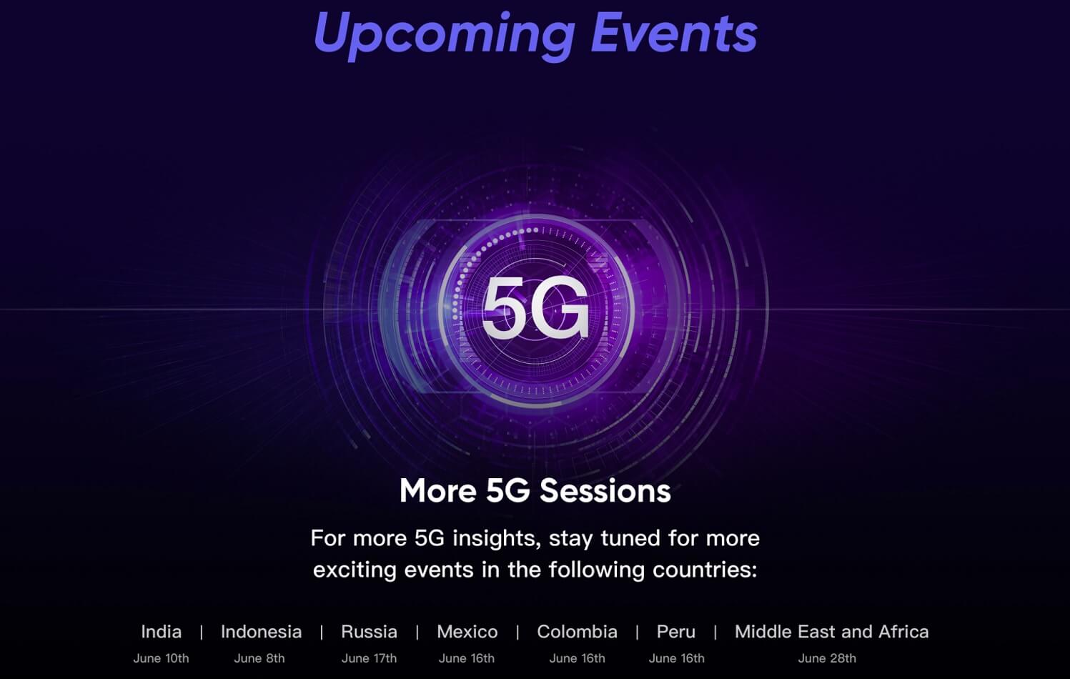 Realme 5G upcoming Event date