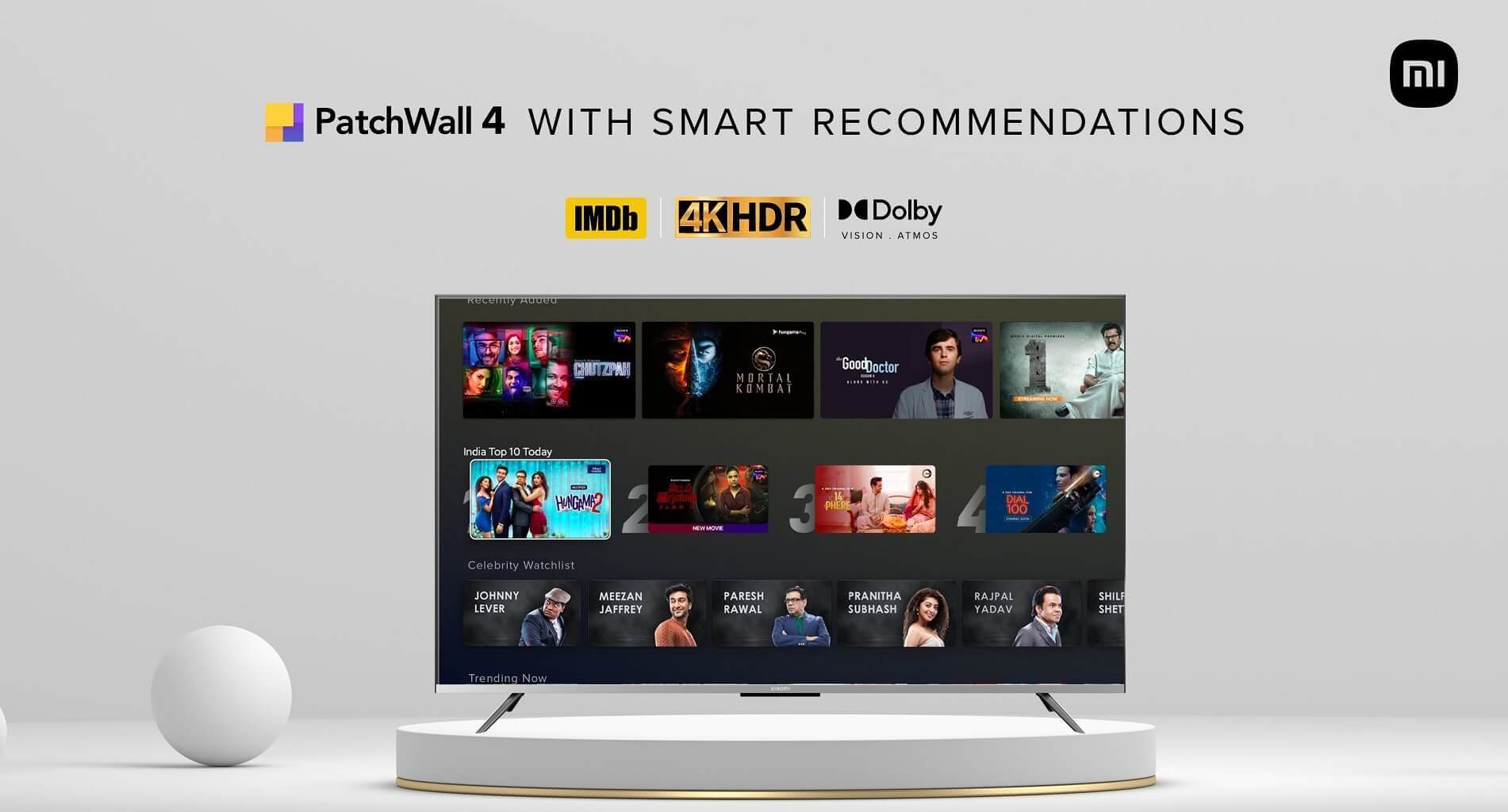 Mi TV 5X series PatchWall 4