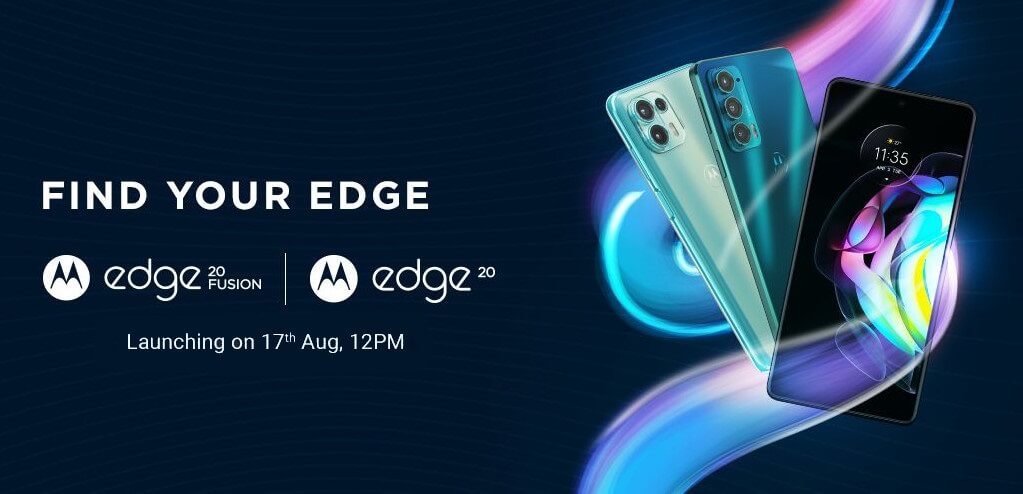 Motorola edge 20 and edge 20 fusion launch date India
