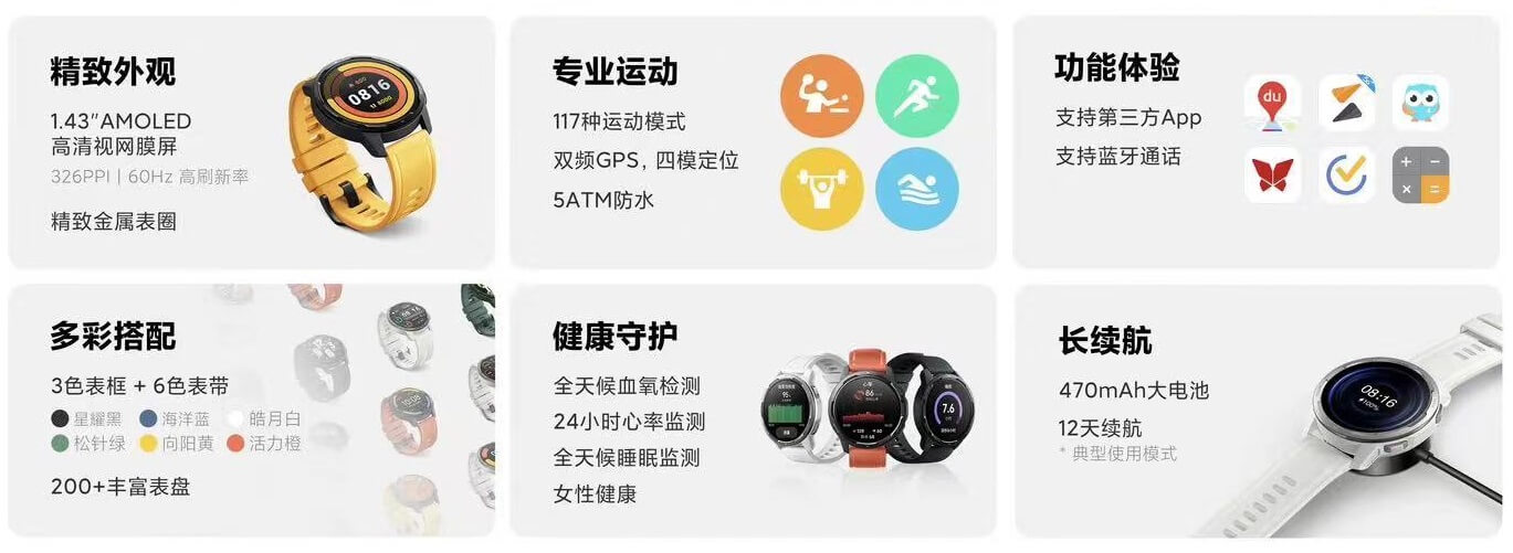 Xiaomi Watch Color 2 features