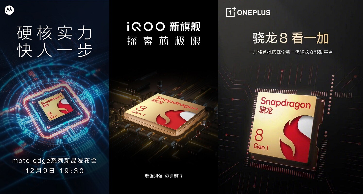 Motorola iQOO OnePlus  Snapdragon 8 Gen 1