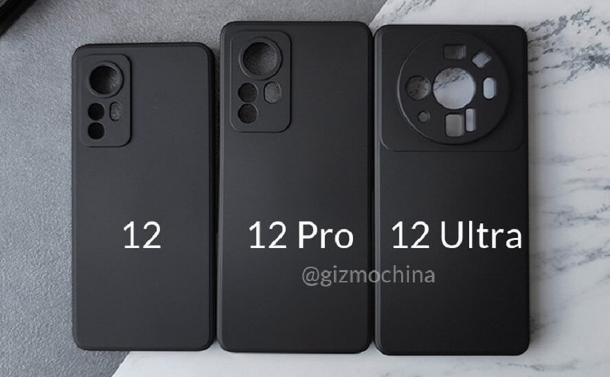Xiaomi 12  Xiaomi 12 Pro and Xiaomi 12 Ultra back cover leak