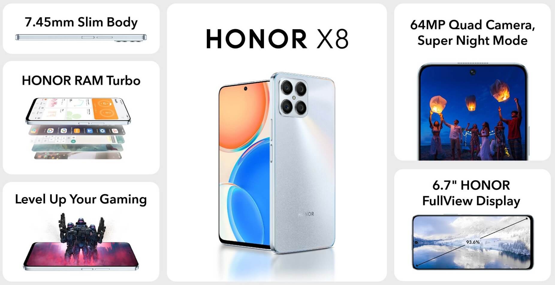 HONOR X8 features