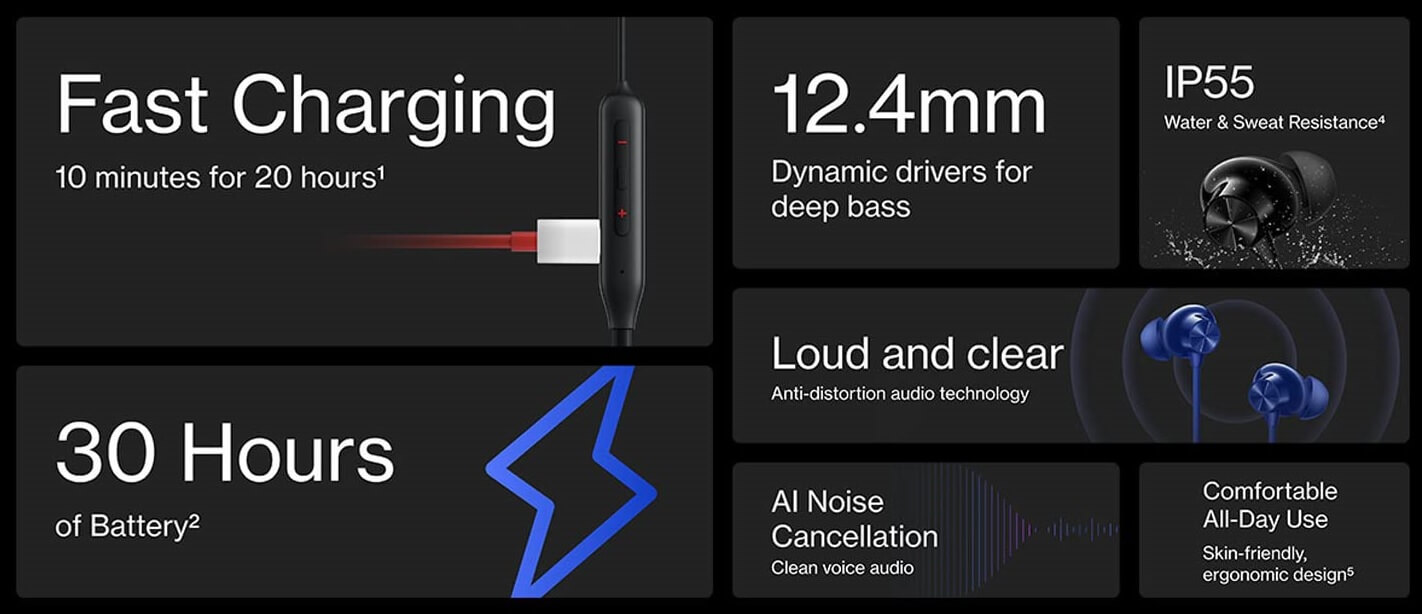 OnePlus Bullets Wireless Z2 features