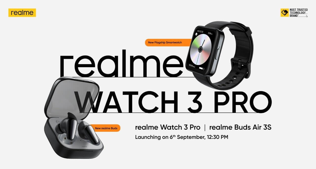 realme Watch 3 Pro and realme Buds Air 3S launch date India