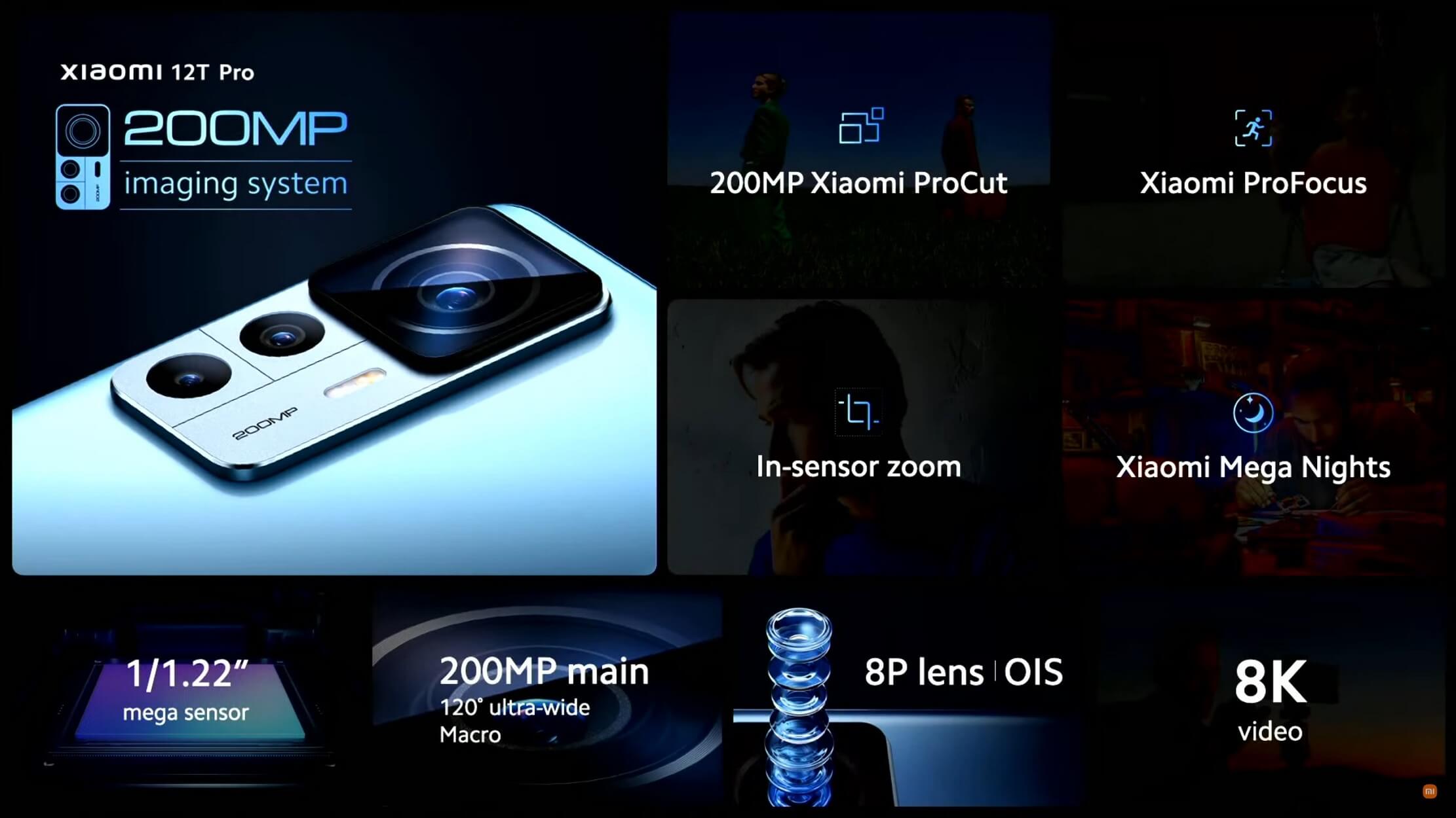 Xiaomi 12T Pro 5G 200MP Camera features