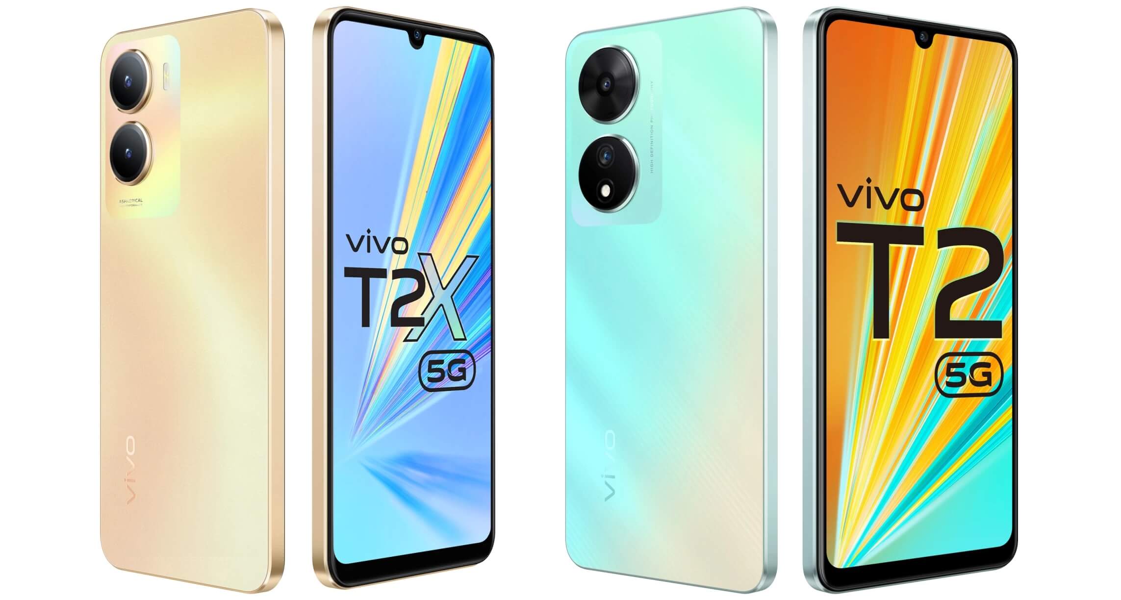 Vivo T2 5G and Vivo T2x 5G launched in India starting from Rs.12,999 with  6.38/6.58-inch FHD+ screen, Snapdragon 695/Dimensity 6020 SOC