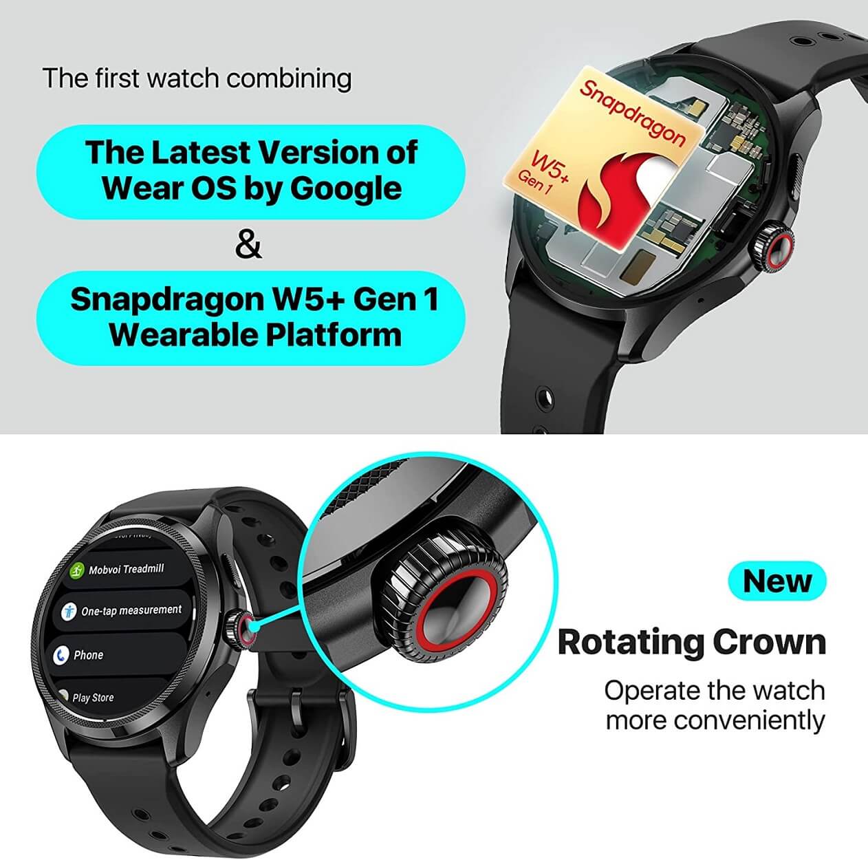 TicWatch Bundle with TicWatch c2 - Black, Wear OS India | Ubuy