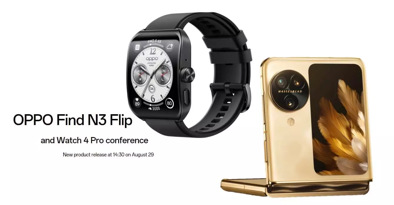 Oppo Find n3 flip and watch 4 pro launch date cn.