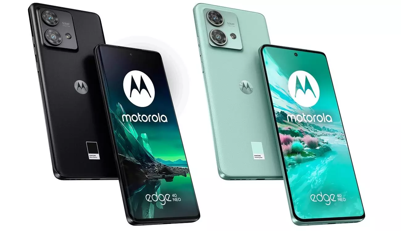 Motorola edge 40 neo teaser leak images.