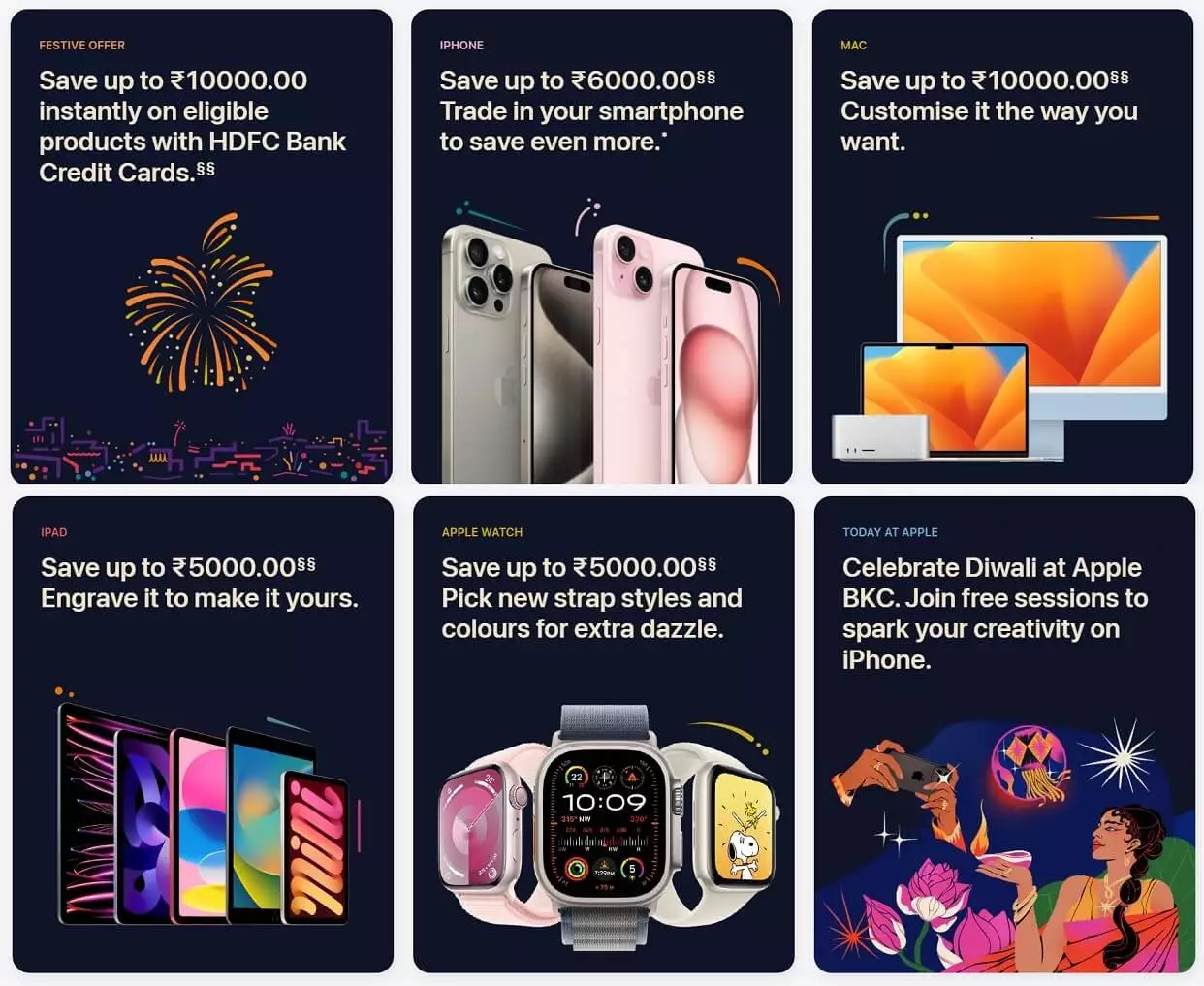 Apple Diwali sale and offers.