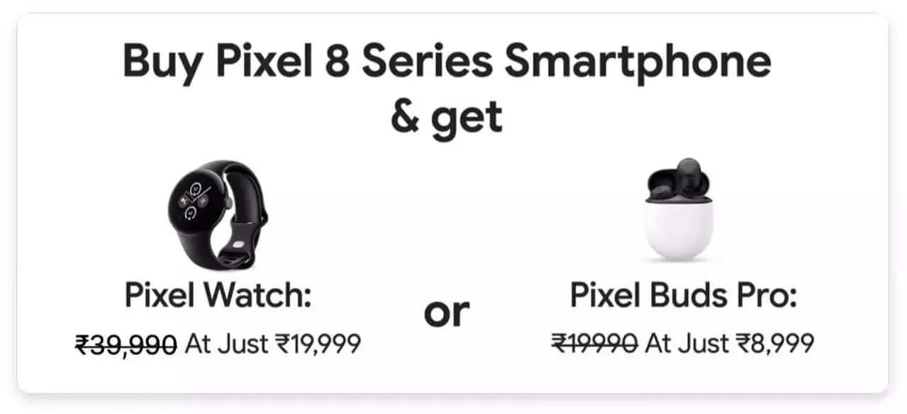 Pixel 8 and 8 Pro pre order offers Flipkart.