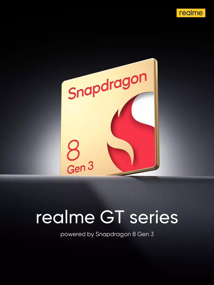 Realme GT5 Pro Snapdragon 8 Gen 3 teaser.