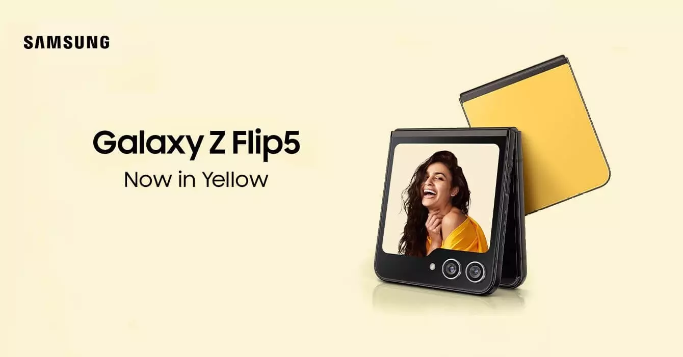 Samsung Galaxy Z Flip5 Yellow launch India.