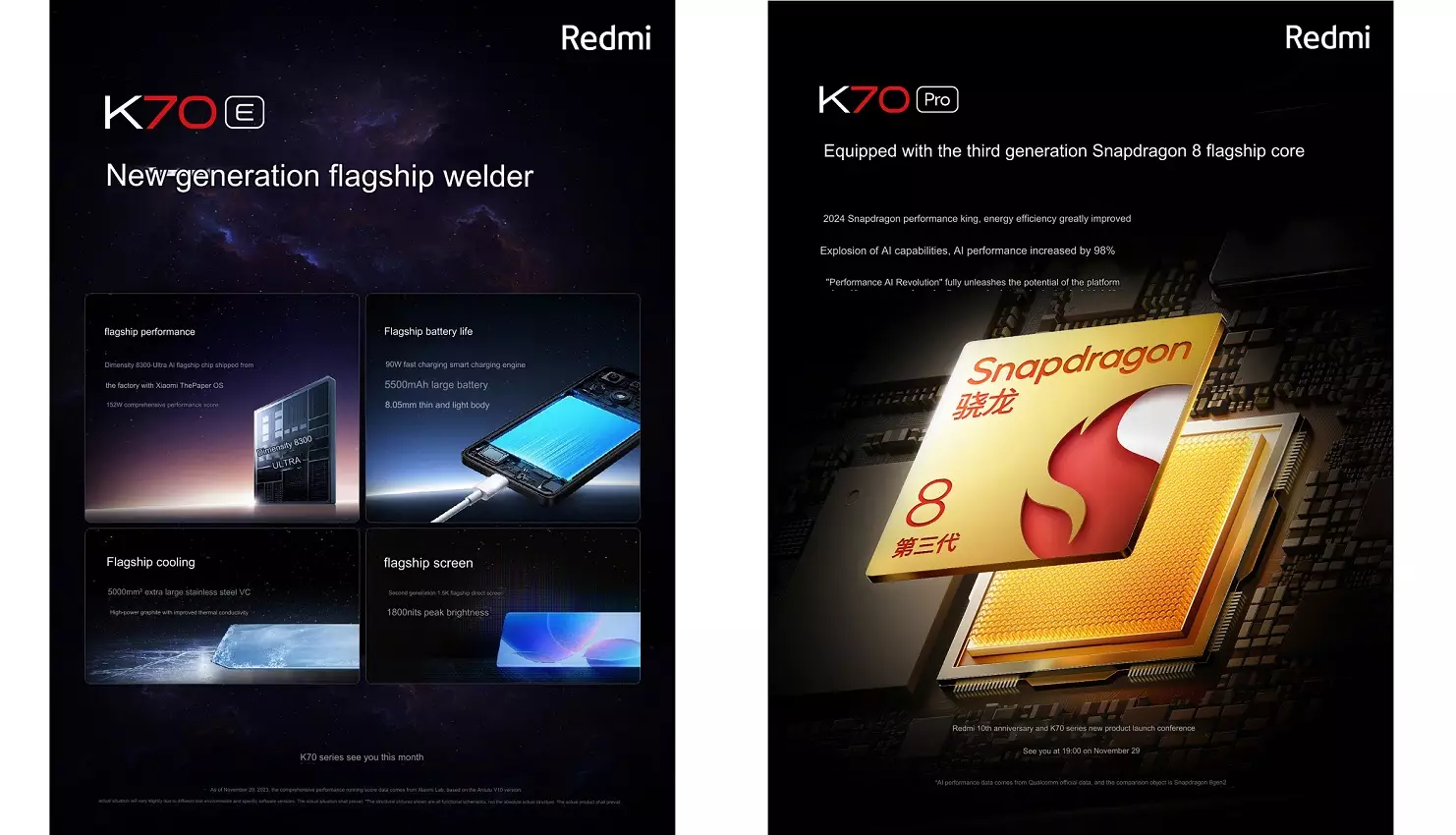 Redmi k70 series features.