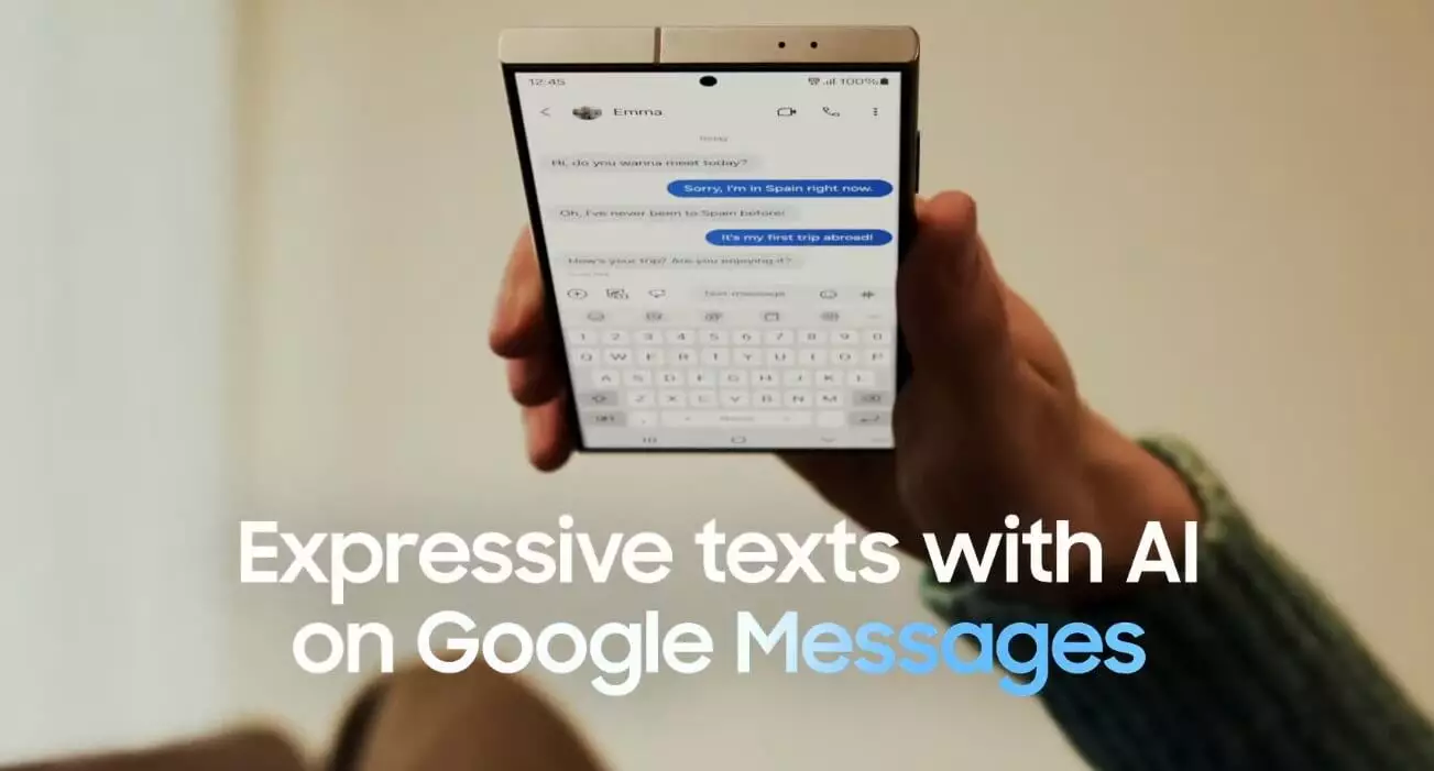 Samsung Galaxy S24 series with Google Messages.