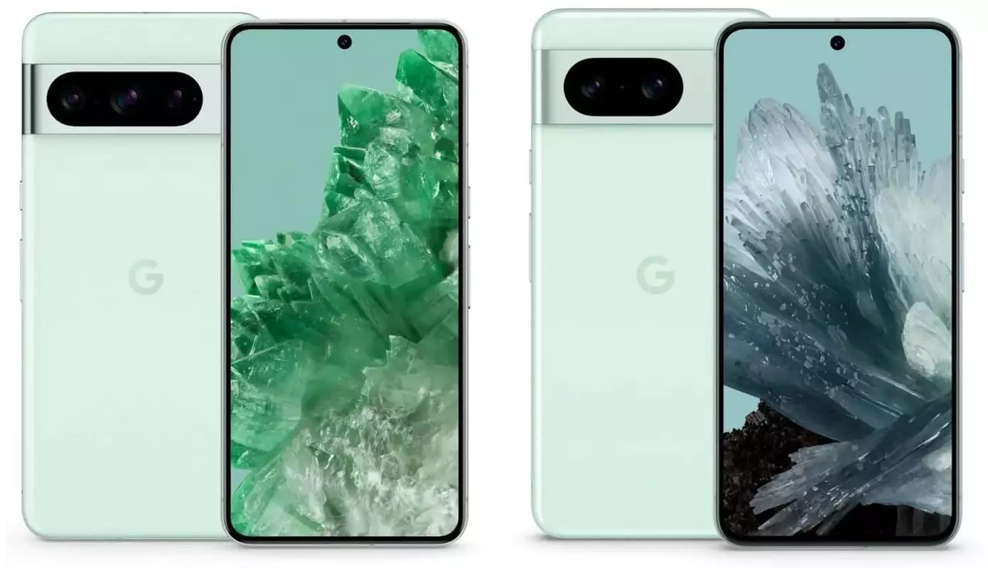 google pixel 8 and pixel 8 pro mint colour India.