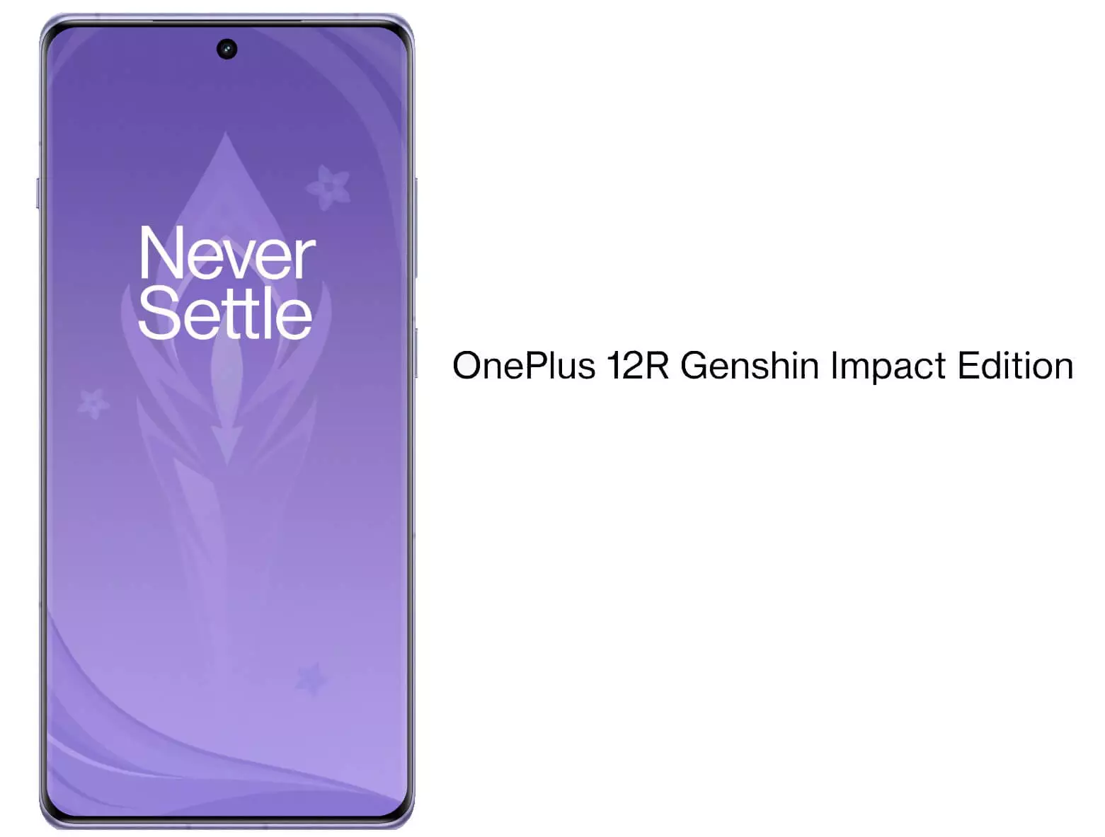 OnePlus 12R Genshin Impact front design teaser.