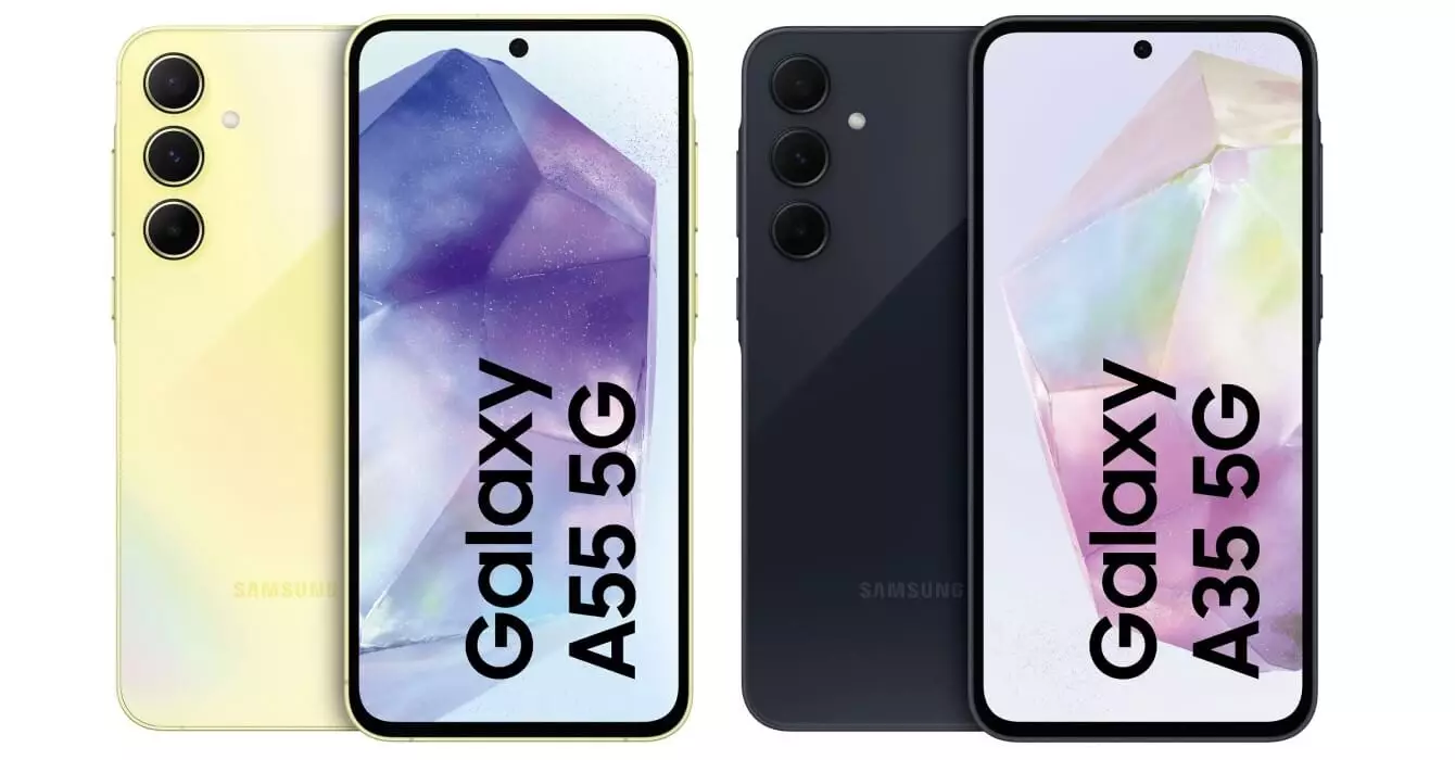 samsung galaxy a55 and galaxy a35 Prices leak.