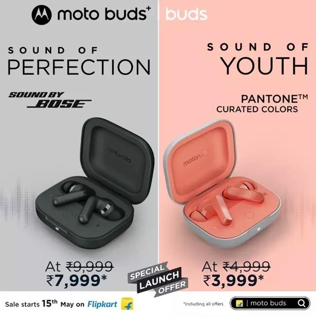 moto buds and moto buds Launch offer Price India.