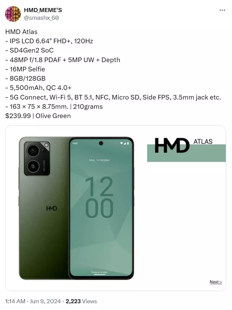 HMD Atlas specs image leak.