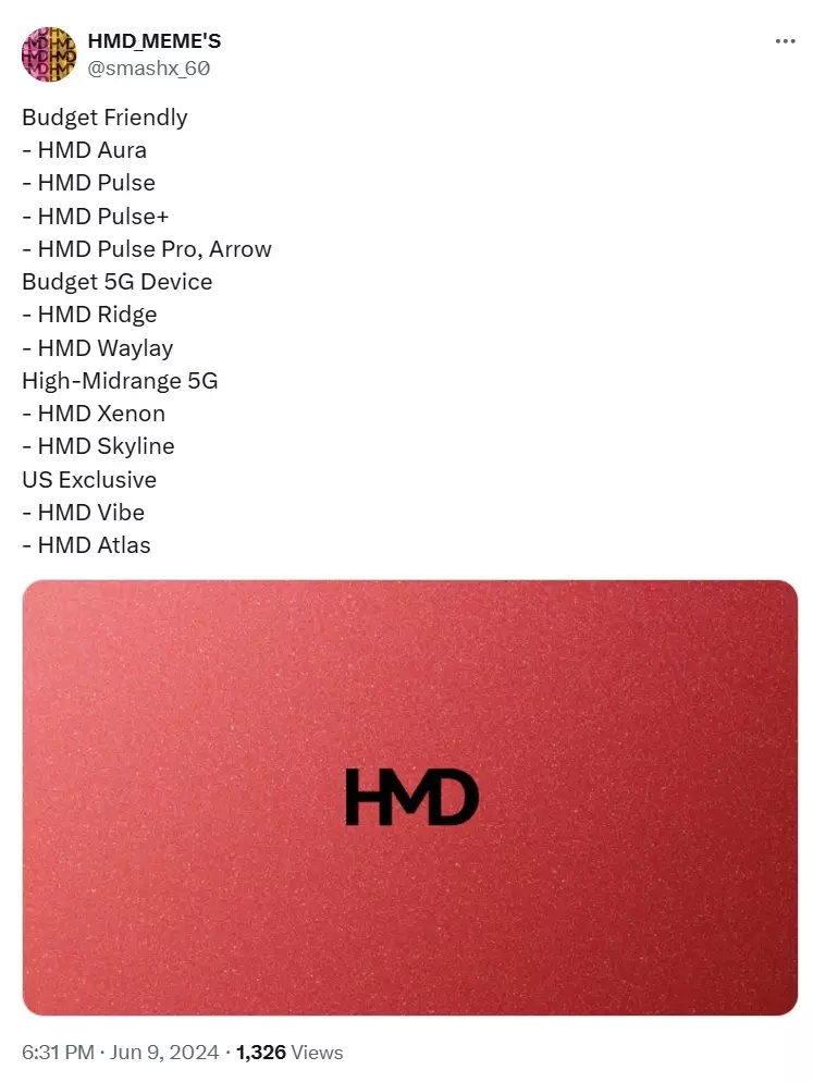 HMD Upcoming Devices list Leak.