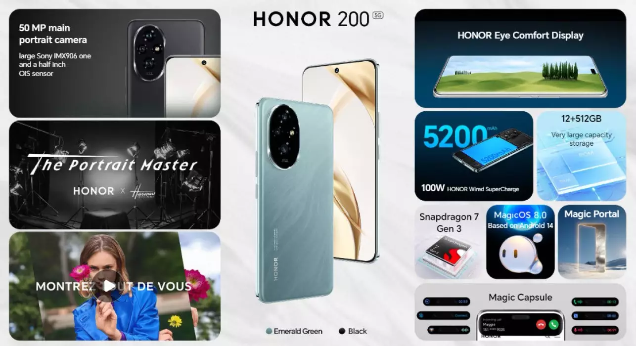 HONOR 200 features global.