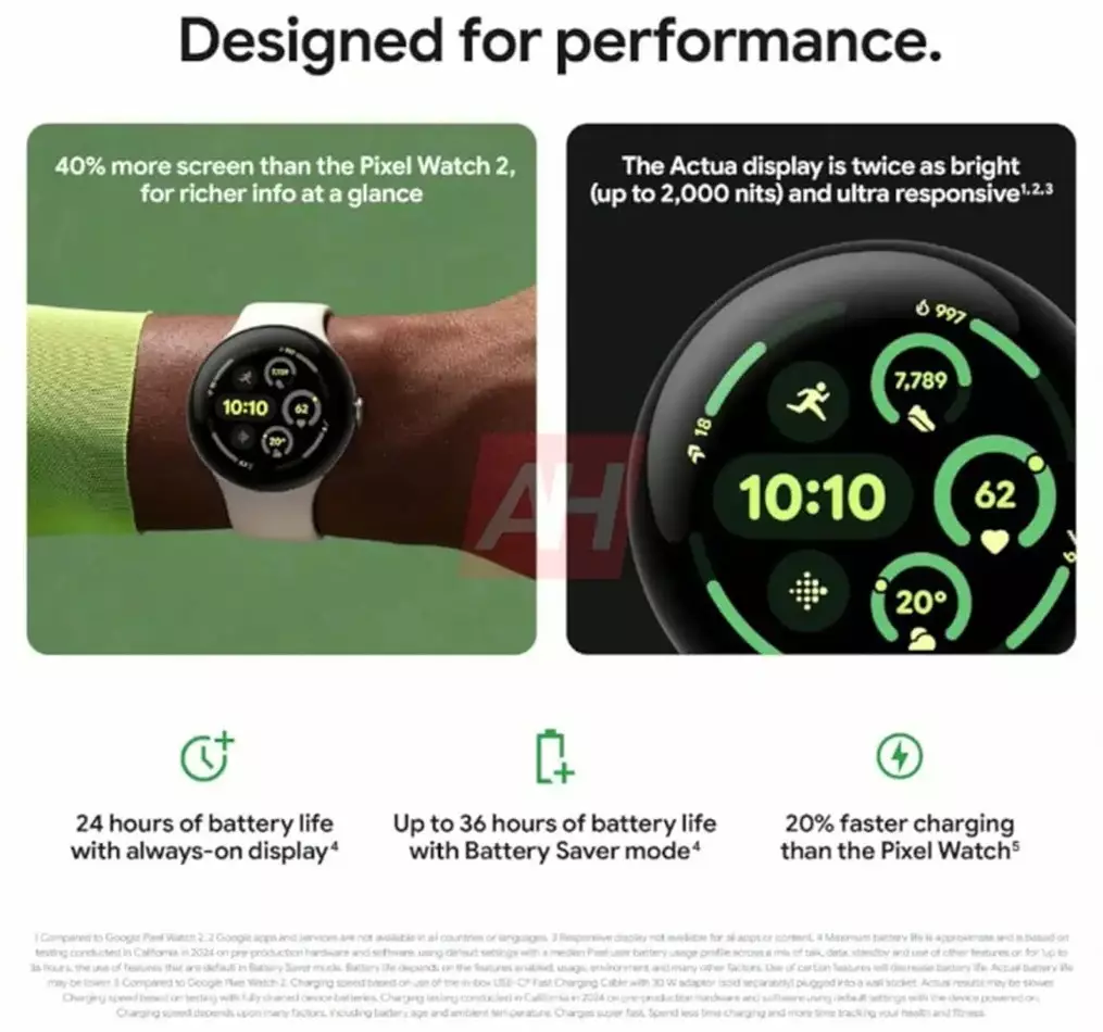 Google Pixel Watch 3 Promo 1 leak.