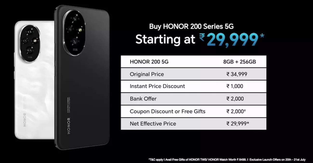 HONOR 200 launch offers price India.