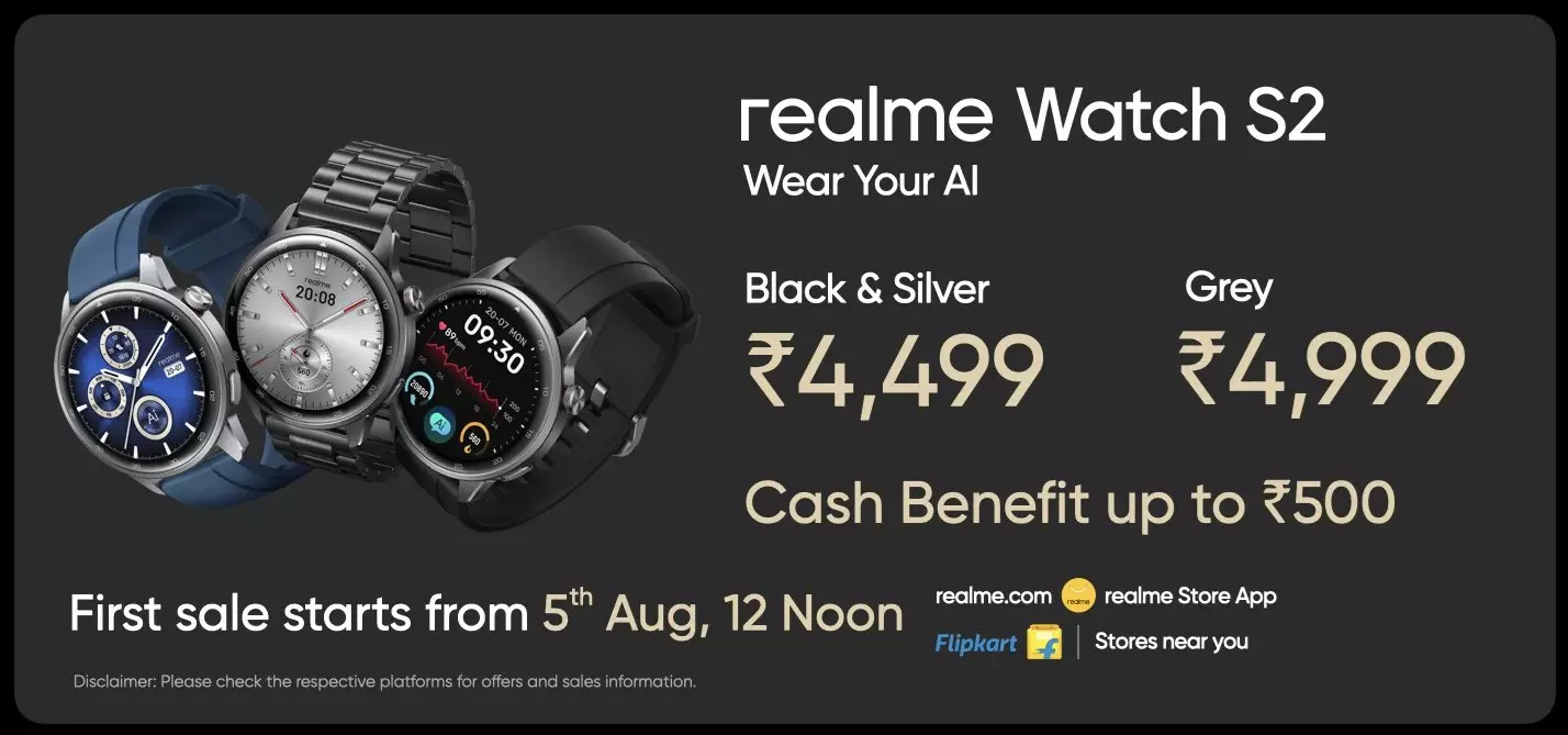 Realme Watch S2 launch offers India.