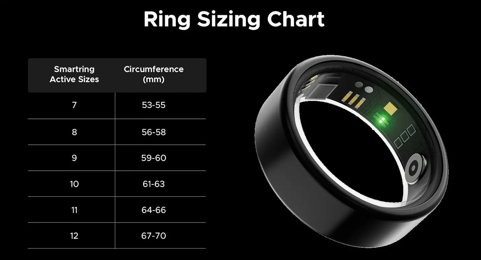 boAt Smart Ring Active Size.