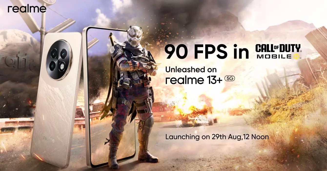 Realme 13 Plus 5G teaser launch date India.