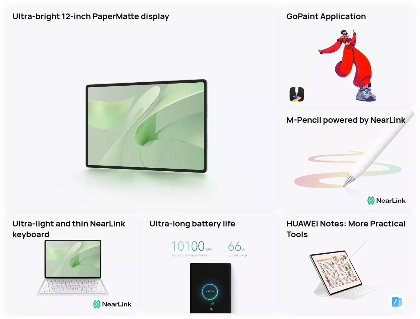 HUAWEI MatePad 12 X features fr.