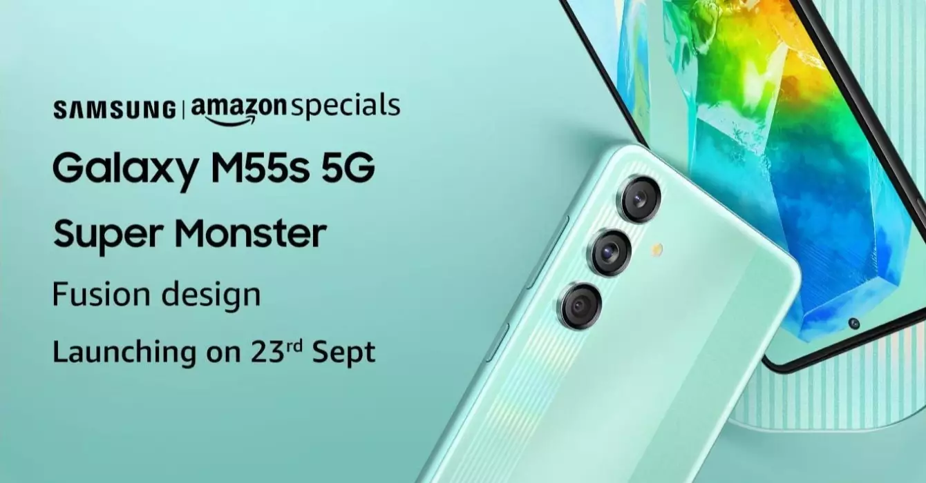 Samsung Galaxy M55s launch date India teaser.