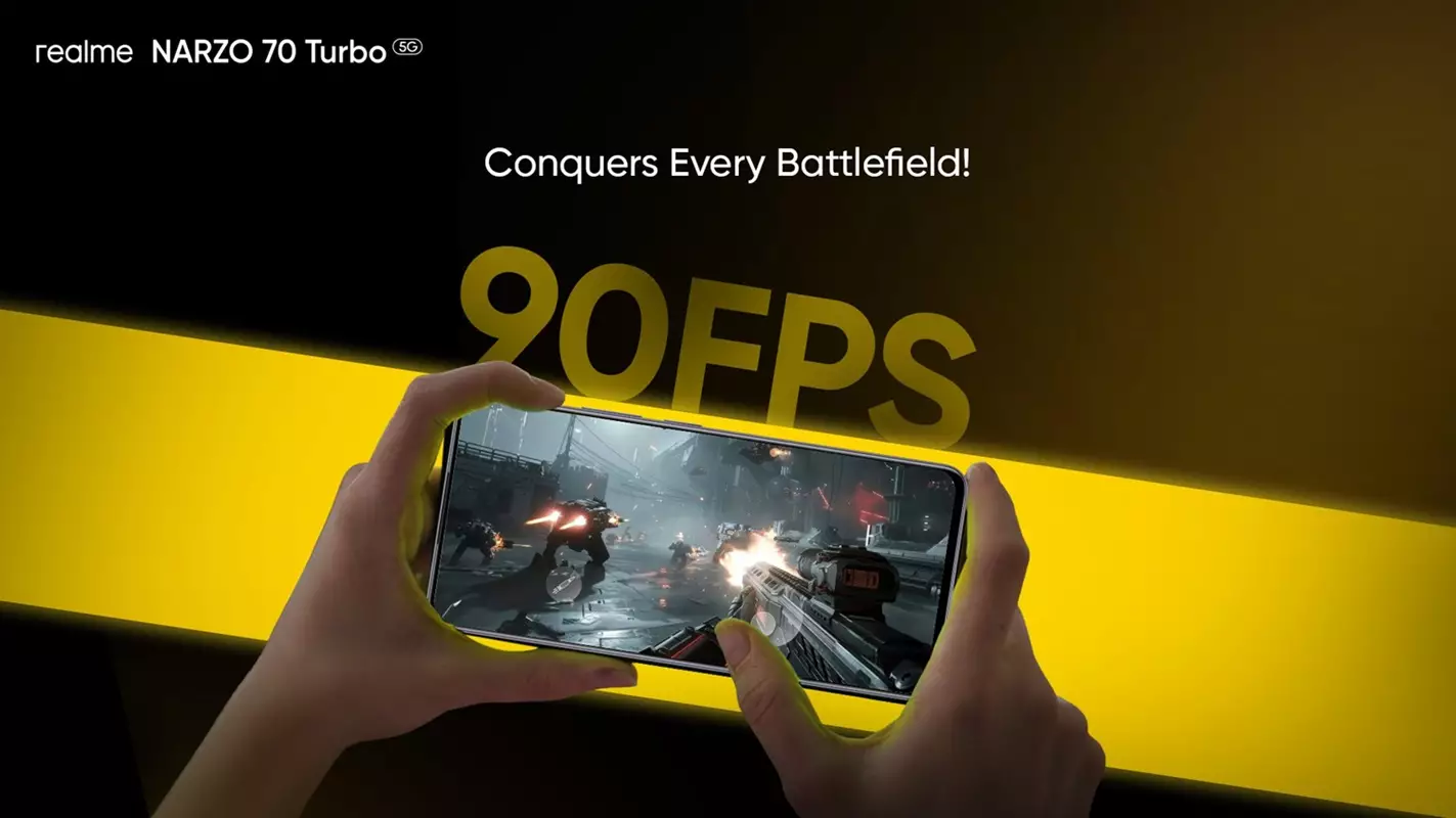 realme narzo 70 turbo 5g 90fps gaming india.