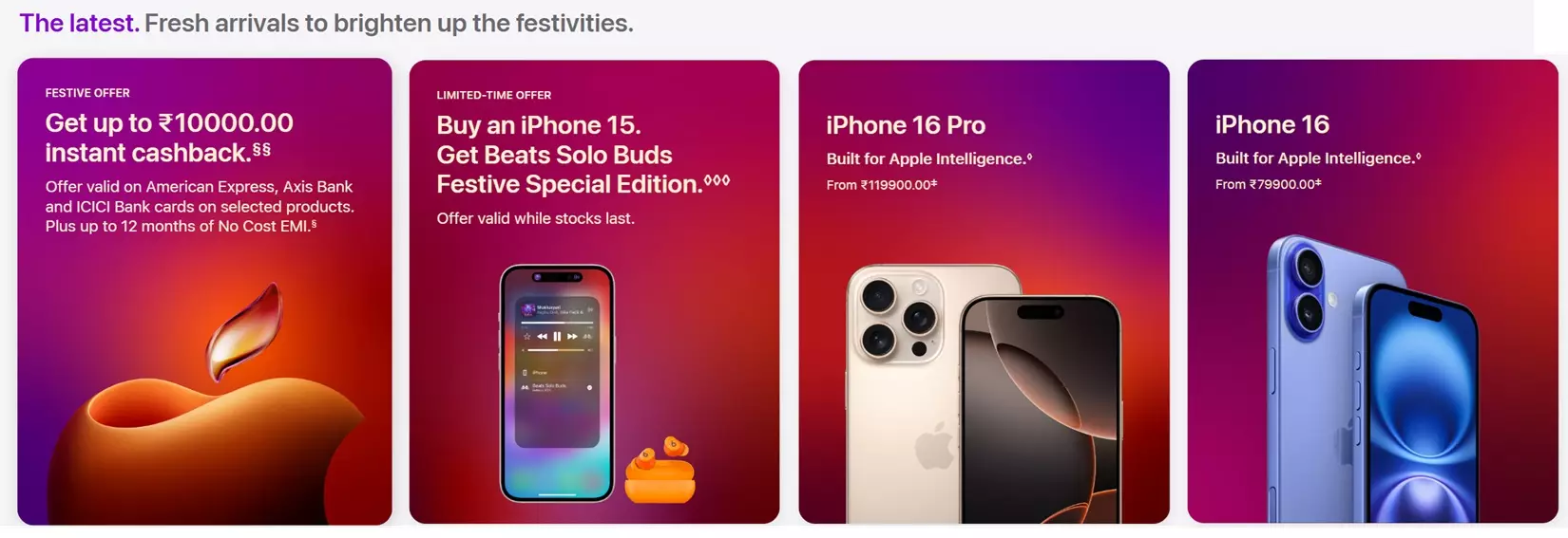 Apple Store Offers Diwali 2024 India.